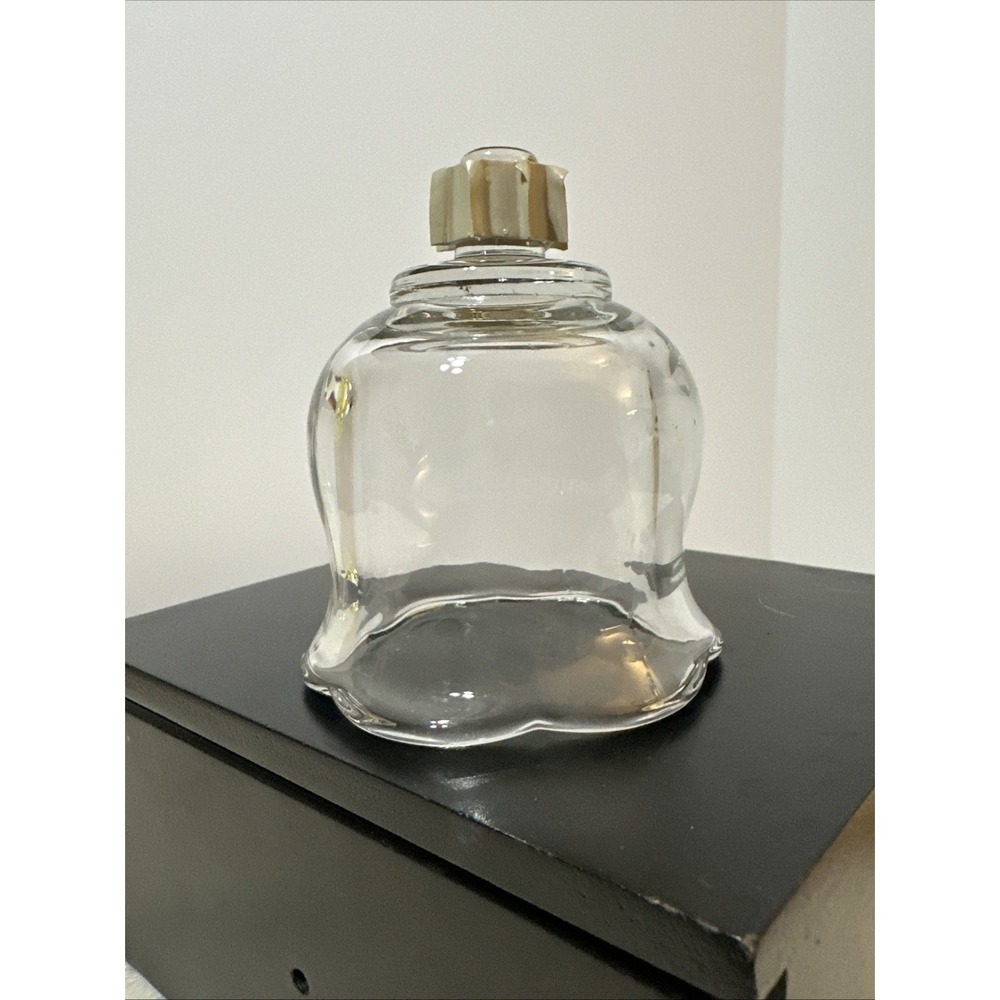 Vintage Clear Glass Votive‎ Candle Holder Tulip Design 4"